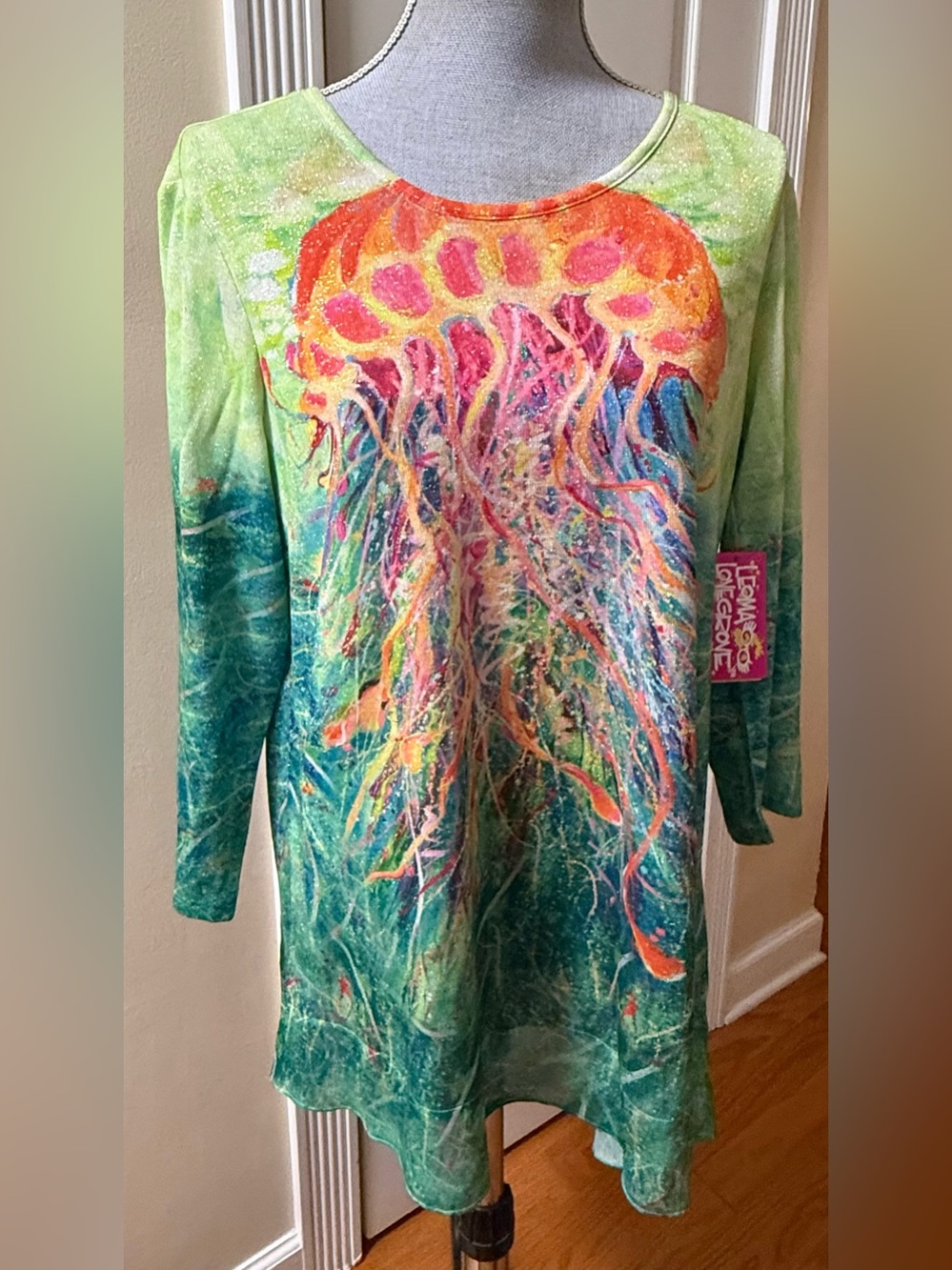 Leoma Lovegrove Green Jellyfish Glitter Tunic